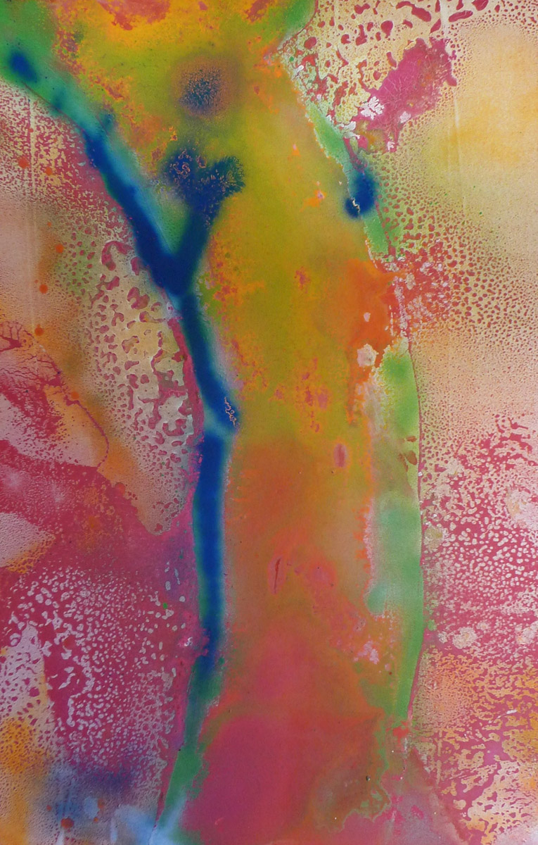 S3C3, Acrylique, Glycéro et spray sur médium, 120x80 cm. par Anne Solenn Chérat, Décoratrice UFDI, Artiste peintre sur Lorient, Vannes, Pontivy.